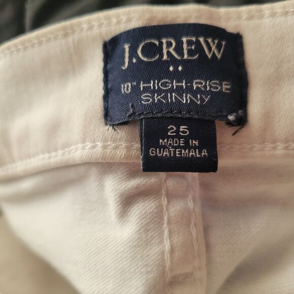 Size 25 J. Crew white high rise skinny jeans with raw hem - Picture 4 of 6